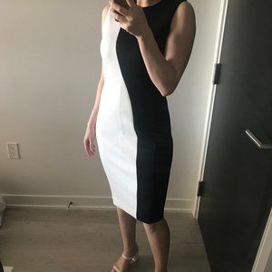 Calvin Klein black & white dress